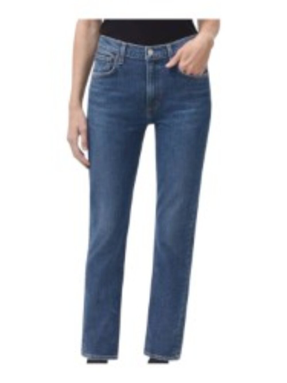 Agolde Merrel Mid Rise Straight Leg Jeans In Cinema 25